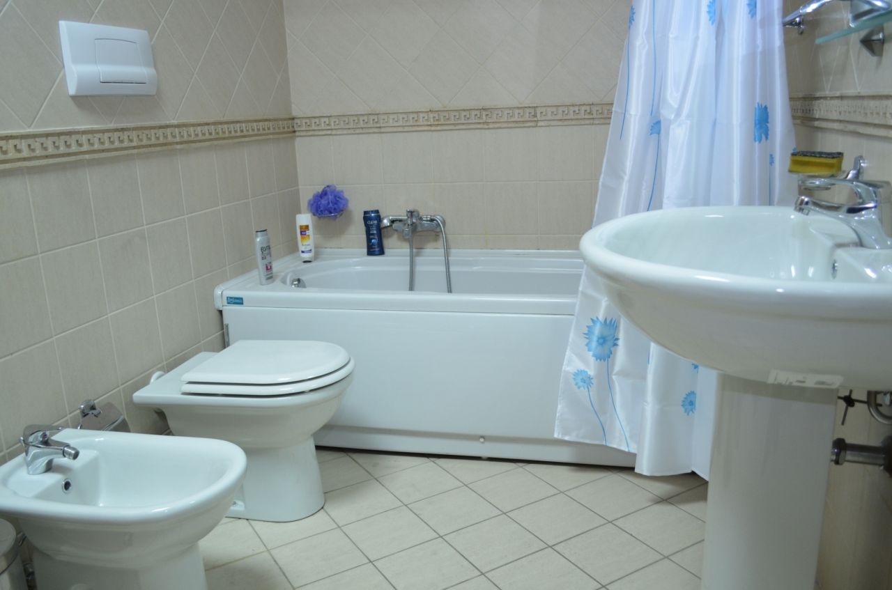 Apartment for rent in a central area in Tirana, Albania. The apartment has two bedrooms and is nicely furnished. 